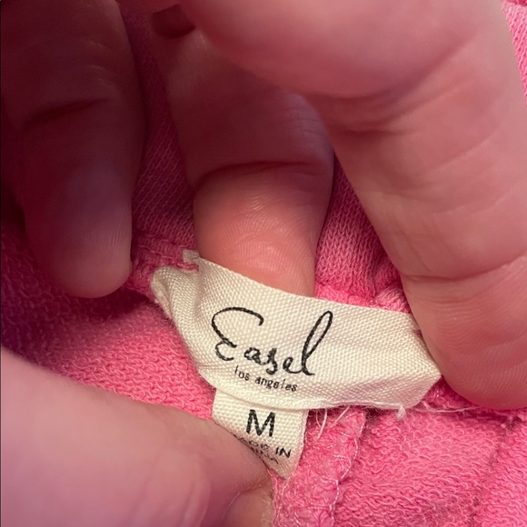 Easel pink cargo crop Drawstring Lounge Pants M - Picture 3 of 6